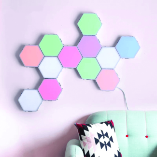 3 Pcs Hexagonal Colorful Touch Sensor Wall Light for Home Decor Price in Pakistan | LAPTAB