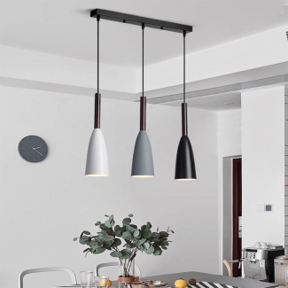 Modern 3 Head Multicolor Pendant Light with Downlight and Metal Finish Price in Pakistan | LAPTAB
