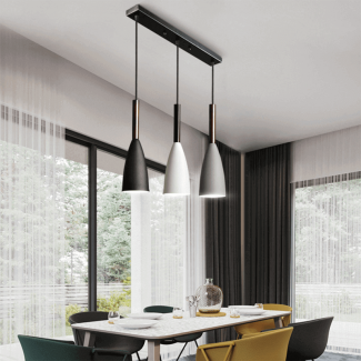 Modern 3 Head Multicolor Pendant Light with Downlight and Metal Finish Price in Pakistan | LAPTAB
