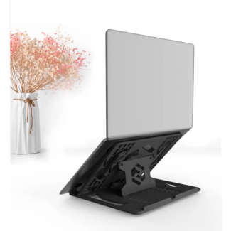 Rotatable Laptop Stand with Phone Holder, Portable and Adjustable, Black Price in Pakistan | LAPTAB