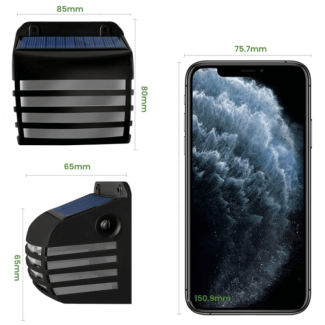 Solar Powered Outdoor Wall Light in Black - LED, ABS, 8-10 Hours Runtime Price in Pakistan | LAPTAB