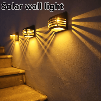 Solar Powered Outdoor Wall Light in Black - LED, ABS, 8-10 Hours Runtime Price in Pakistan | LAPTAB