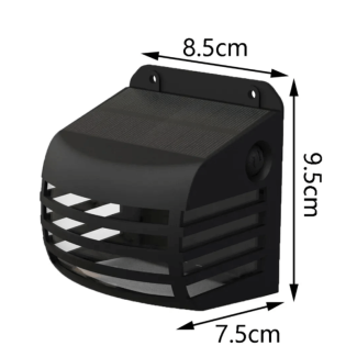 Solar Powered Outdoor Wall Light in Black - LED, ABS, 8-10 Hours Runtime Price in Pakistan | LAPTAB