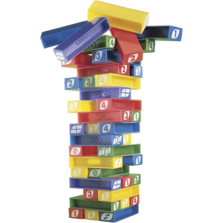 UNO Stacko Game with 45 Color Stacking Blocks for Ages 7 and Up Price in Pakistan | LAPTAB