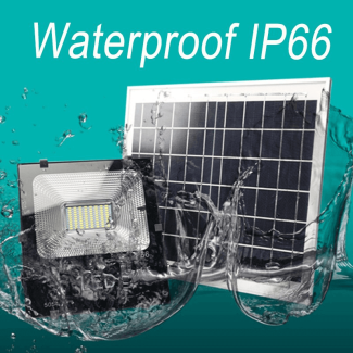 60W Flood Light with Solar Panel and Remote Control