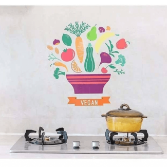 Pack of 4 Removable Kitchen Stove Oil Proof Wall Stickers, Vinyl Decals Price in Pakistan | LAPTAB