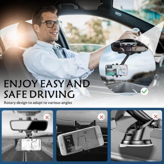 Universal 360 Car Rearview Mirror Phone Holder for Safe Driving Price in Pakistan | LAPTAB