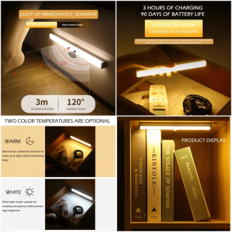Motion Sensor Chargeable LED Light - 12cm, 4 Adjustable Modes Price in Pakistan | LAPTAB