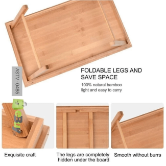 Bamboo Bed Tray - Durable Serving Tray for Breakfast, Laptop Price in Pakistan | LAPTAB