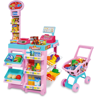 Kids Play Store Supermarket With Trolley