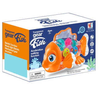Electric Transparent Gear Fish Musical Toy for Kids' Learning and Play Price in Pakistan | LAPTAB