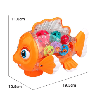 Electric Transparent Gear Fish Musical Toy for Kids' Learning and Play Price in Pakistan | LAPTAB