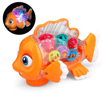 Electric Transparent Gear Fish Musical Toy for Kids' Learning and Play Price in Pakistan | LAPTAB