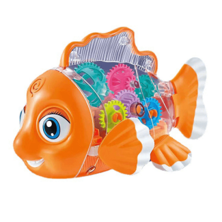 Electric Transparent Gear Fish Musical Toy for Kids' Learning and Play Price in Pakistan | LAPTAB