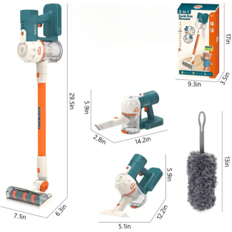 3 In 1 Cord Free Vacuum Cleaner Play Kit for Kids with Storage Rack Price in Pakistan | LAPTAB