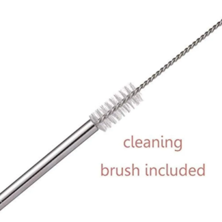 Reusable Stainless Steel Straws Set of 5 with Cleaning Brush Price in Pakistan | LAPTAB