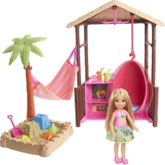 Barbie Chelsea Tiki Hut Playset with Roof, Swing Chair, and Accessories Price in Pakistan | LAPTAB