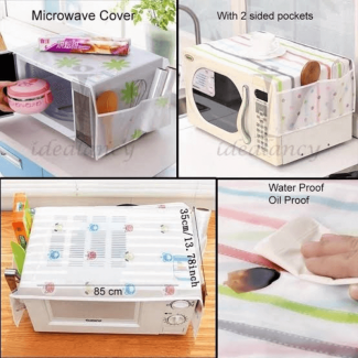 Waterproof Microwave Oven Cover with Pockets for Kitchen Storage Price in Pakistan | LAPTAB