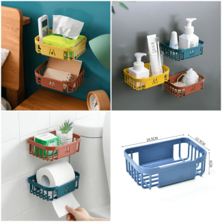 Self Adhesive Mini Wall Shelf for Cosmetics and Bathroom Accessories Price in Pakistan | LAPTAB