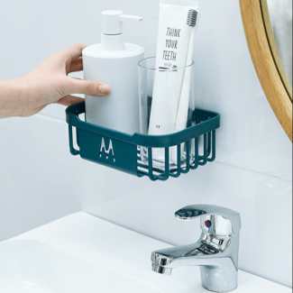 Self Adhesive Mini Wall Shelf for Cosmetics and Bathroom Accessories Price in Pakistan | LAPTAB