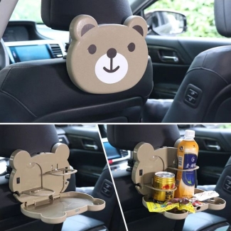 Cute Cartoon Folding Car Back Seat Table Tray with Cup Holders Price in Pakistan | LAPTAB