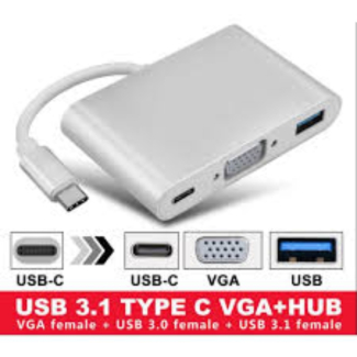 USB Type-C to VGA, OTG C & USB 3.0 Multi-Adapter for Enhanced Connectivity Price in Pakistan | LAPTAB