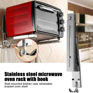 Foldable Wall Mounted Stainless Steel Frame for Microwave Oven Price in Pakistan | LAPTAB