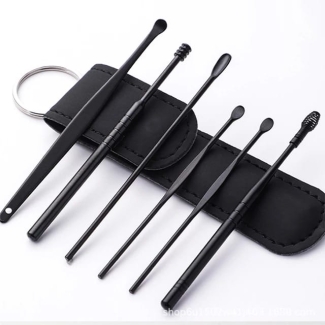 Portable Ear Scoop Set - 6 Pieces Stainless Steel Wax Removal Kit Price in Pakistan | LAPTAB