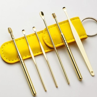 Portable Ear Scoop Set - 6 Pieces Stainless Steel Wax Removal Kit Price in Pakistan | LAPTAB