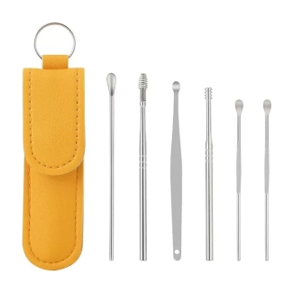 Portable Ear Scoop Set - 6 Pieces Stainless Steel Wax Removal Kit Price in Pakistan | LAPTAB