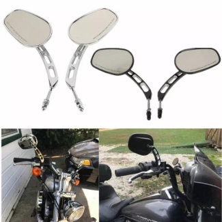 HARLEY Davidson Sportster Dyna Fatboy Roadking 8mm Thread Metal Mirrors