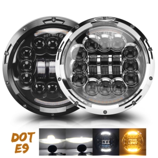 13-LED CREE Waterproof Motorcycle Headlight with DRL and DOT Certification