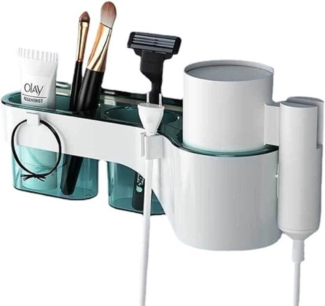 Multifunctional Punch Free Wall Mounted Hair Dryer Storage Holder Price in Pakistan | LAPTAB