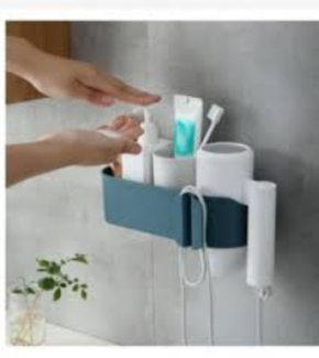 Multifunctional Punch Free Wall Mounted Hair Dryer Storage Holder Price in Pakistan | LAPTAB