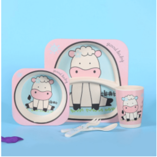 5pcs Baby Tableware Set - Cartoon Dishes for Kids, BPA Free Price in Pakistan | LAPTAB