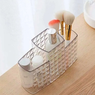Acrylic Diamond Cut Makeup Organizer for Cosmetics and Brushes Price in Pakistan | LAPTAB