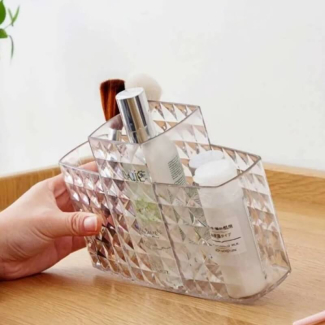 Acrylic Diamond Cut Makeup Organizer for Cosmetics and Brushes Price in Pakistan | LAPTAB