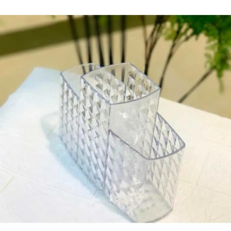 Acrylic Diamond Cut Makeup Organizer for Cosmetics and Brushes Price in Pakistan | LAPTAB