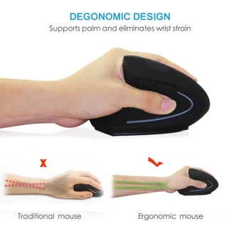 Ergonomic Wireless Vertical Mouse with Rechargeable Battery and 6 Buttons Price in Pakistan | LAPTAB
