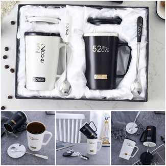 Black & White Couple Mug Set-Ceramic Coffee Mugs Price in Pakistan | LAPTAB