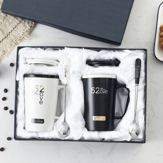 Black & White Couple Mug Set-Ceramic Coffee Mugs Price in Pakistan | LAPTAB