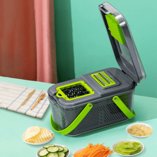 22-in-1 Vegetable Cutter with Stainless Steel Blades and Interchangeable Accessories Price in Pakistan | LAPTAB