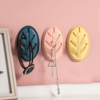 Leaf Shape Jewelry Organizer Hook Set - 2 Pcs, Foldable Design, No Wall Damage Price in Pakistan | LAPTAB