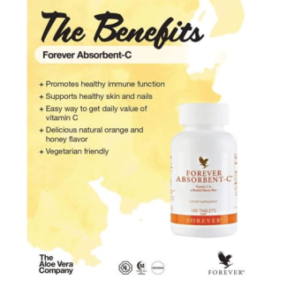 Vitamin C Supplements Forever Absorbent C - Immune Support, Vegetarian, Orange Flavor Price in Pakistan | LAPTAB