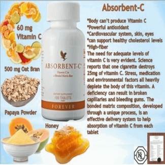 Vitamin C Supplements Forever Absorbent C - Immune Support, Vegetarian, Orange Flavor Price in Pakistan | LAPTAB