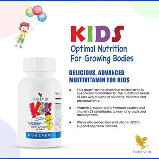 Forever Kids Multivitamins for Healthy Growth, 120 Chewable Tablets Price in Pakistan | LAPTAB