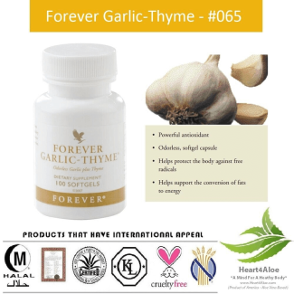 Forever Garlic Thyme Supplements - Odorless Vegan Softgels for Heart Health Price in Pakistan | LAPTAB