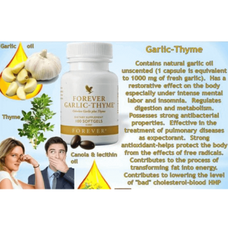 Forever Garlic Thyme Supplements - Odorless Vegan Softgels for Heart Health Price in Pakistan | LAPTAB