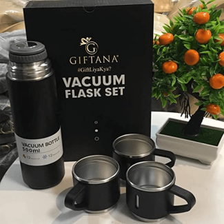 3 in 1 Vacuum Insulated Thermos Flask Set with Cup Lid, 12-Hour Heat Retention Price in Pakistan | LAPTAB