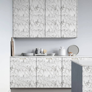 Self-Adhesive White and Black Marble Sheet - Waterproof, Eco-Friendly PVC Price in Pakistan | LAPTAB